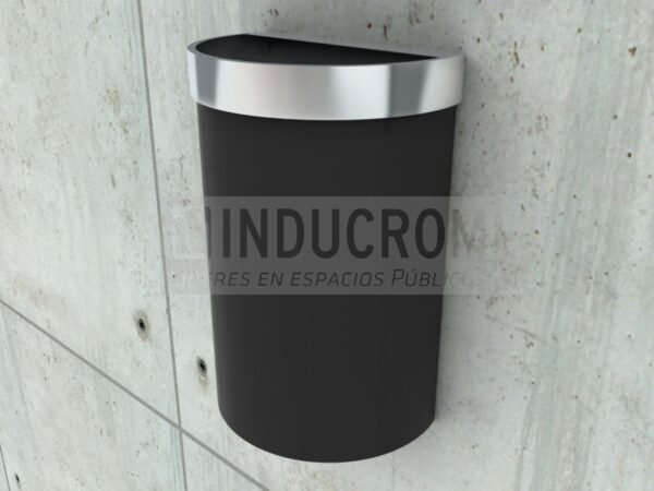 Basurero Urbano Media Luna Simple Mural