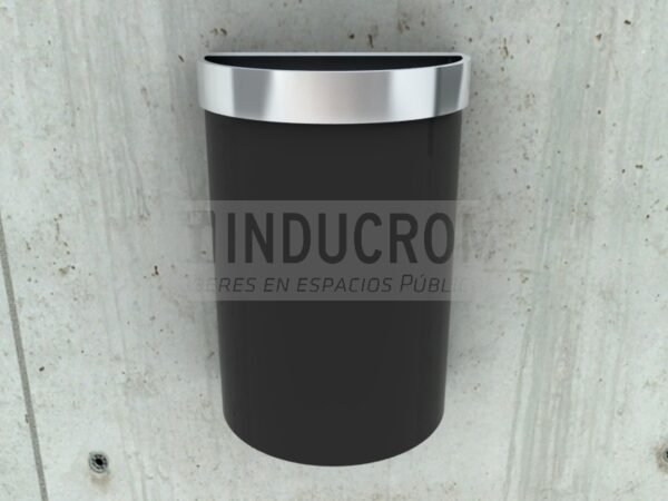 Basurero Urbano Media Luna Simple Mural