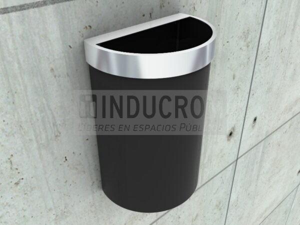 Basurero Urbano Media Luna Simple Mural