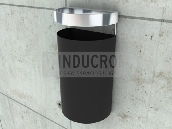 Basurero Urbano Media Luna Simple Mural