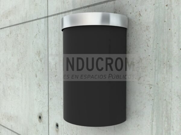 Basurero Urbano Media Luna Simple Mural