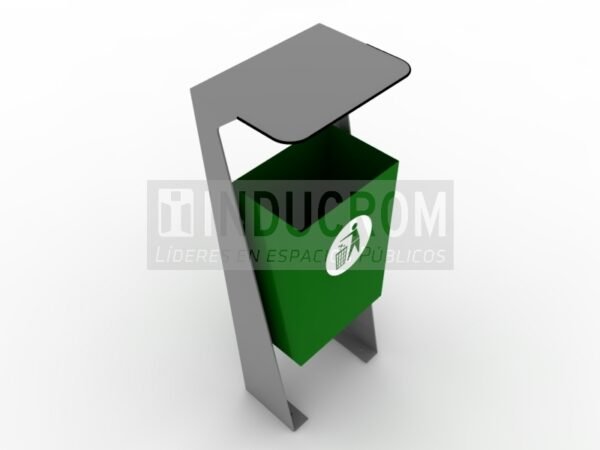 Basurero Urbano Leverkusen con Techo